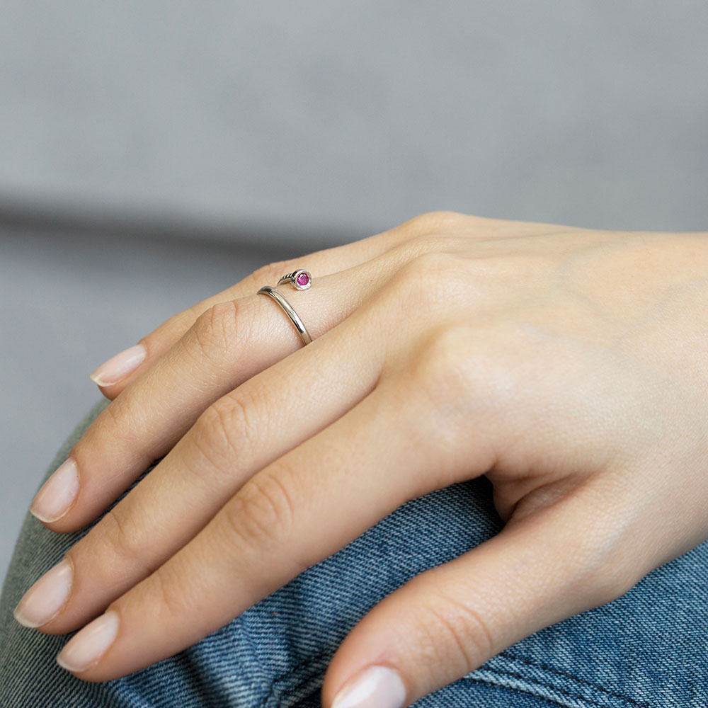 Wholesale Handcrafted Silver Adjustable Nail Ring